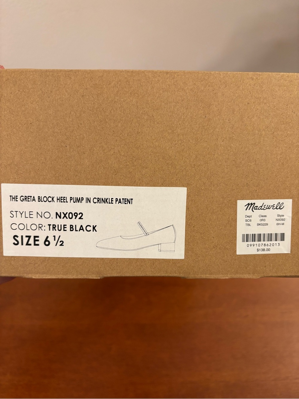 Madewell Greta Pump in black patent leather, 6.5, NIB - Picture 5 of 6